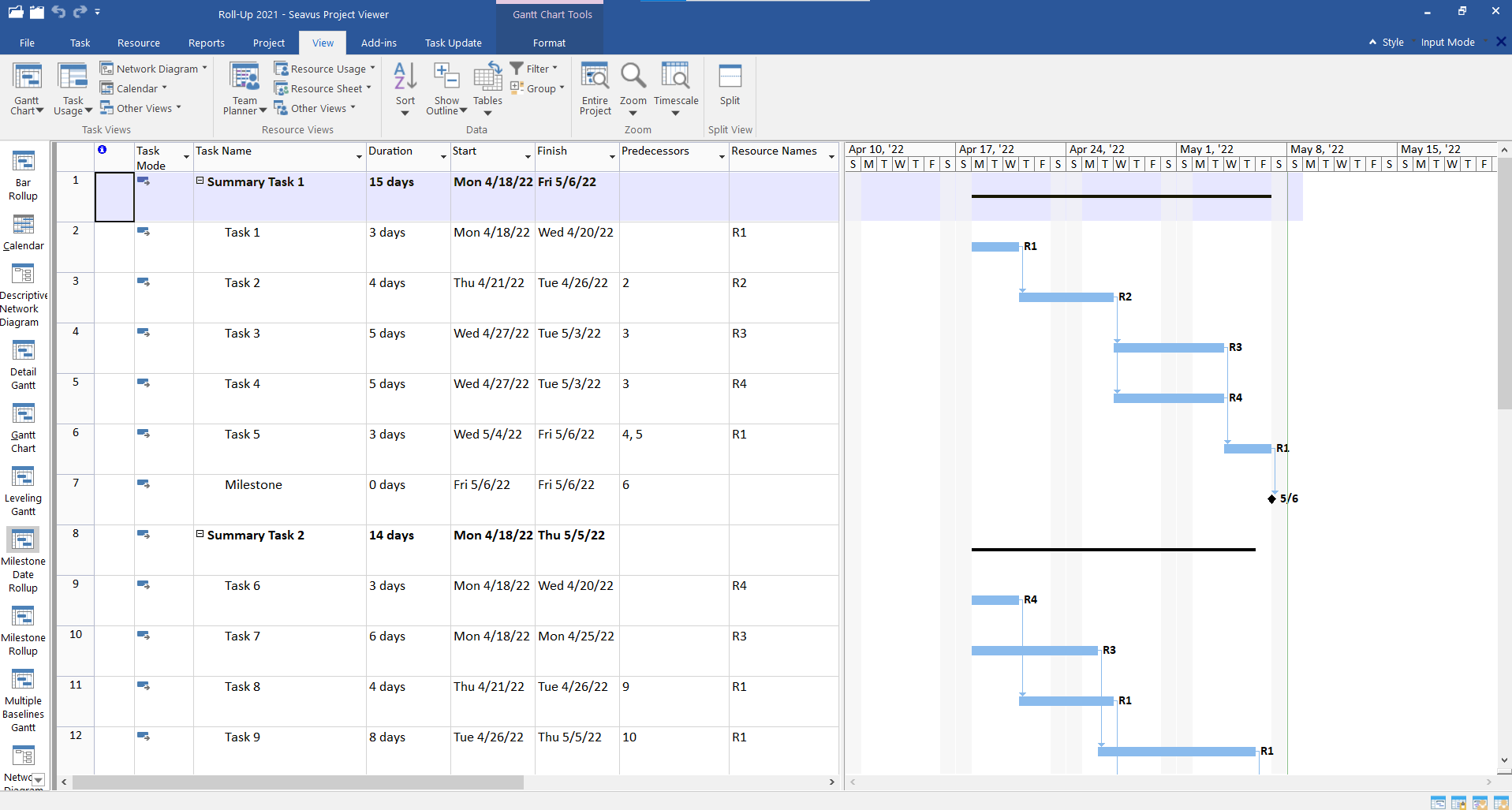 How to make a Gantt Chart in Microsoft Project - Seavus Project Viewer